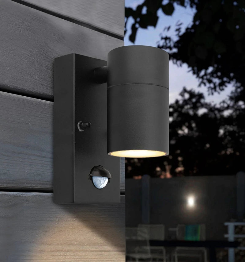 Apex Modern Motion Sensor Wall Sconce – Intelligent PIR Stainless Steel Outdoor Light