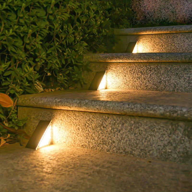 Helios Solar Powered LED Step Lights – IP67 Waterproof Outdoor Deck & Pathway Lighting (8-Pack)