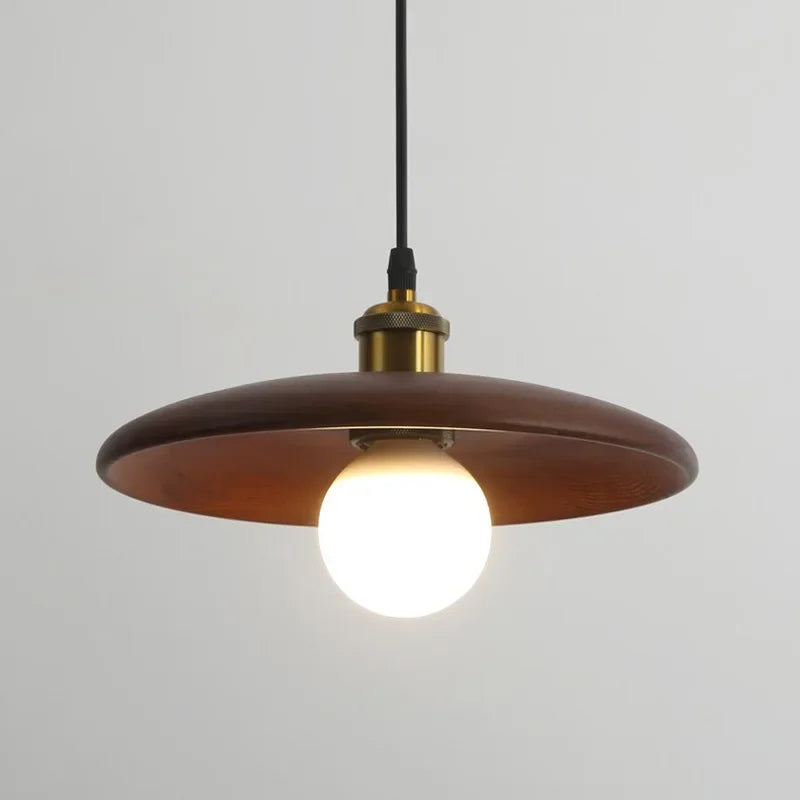 Sora Ribbed Wood Pendant Light – Modern Scandinavian Organic Indoor Hanging Lamp