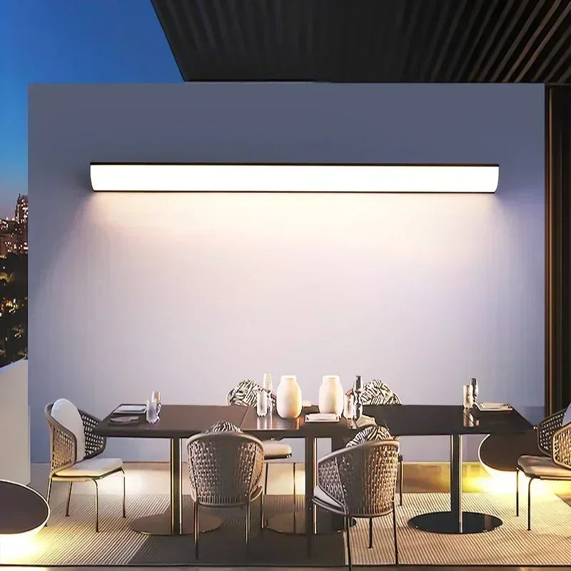 Aion Linear Sensor Outdoor Wall Lamp – Modern Minimalist Waterproof Exterior LED Light