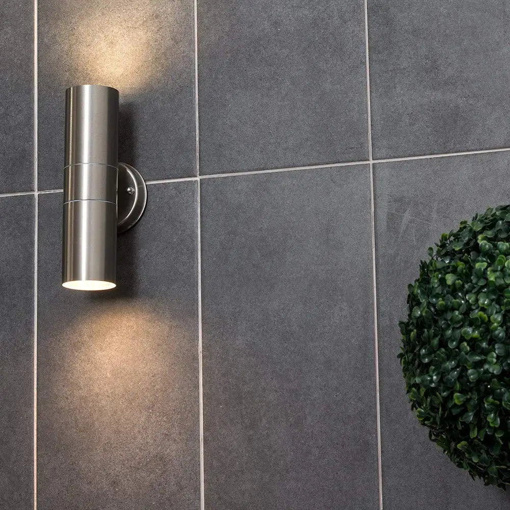 Stellar Outdoor Stainless Steel Wall Sconce – Modern IP65 Up & Down Light