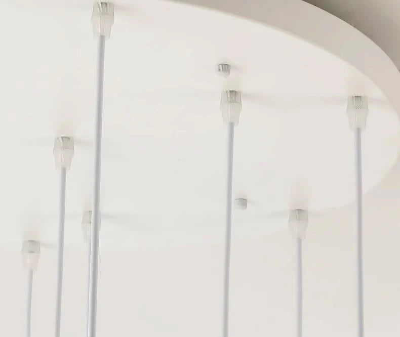 Pendant Light Chandelier - High Ceiling Stairwell Decor - 10-Head Spiral