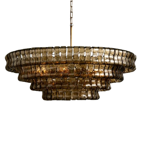 Aurelia 4-Tier Crystal Fringe Chandelier – Grand Modern Luxury Parlor Light