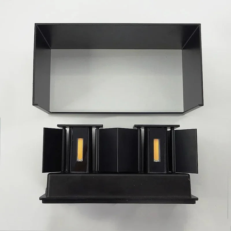 Helios Dual-Beam Outdoor Wall Lamp – Modern Up & Down Exterior Aluminum Light