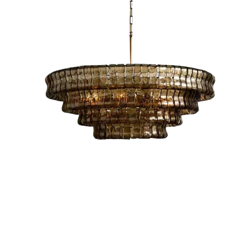 Aurelia 4-Tier Crystal Fringe Chandelier – Grand Modern Luxury Parlor Light