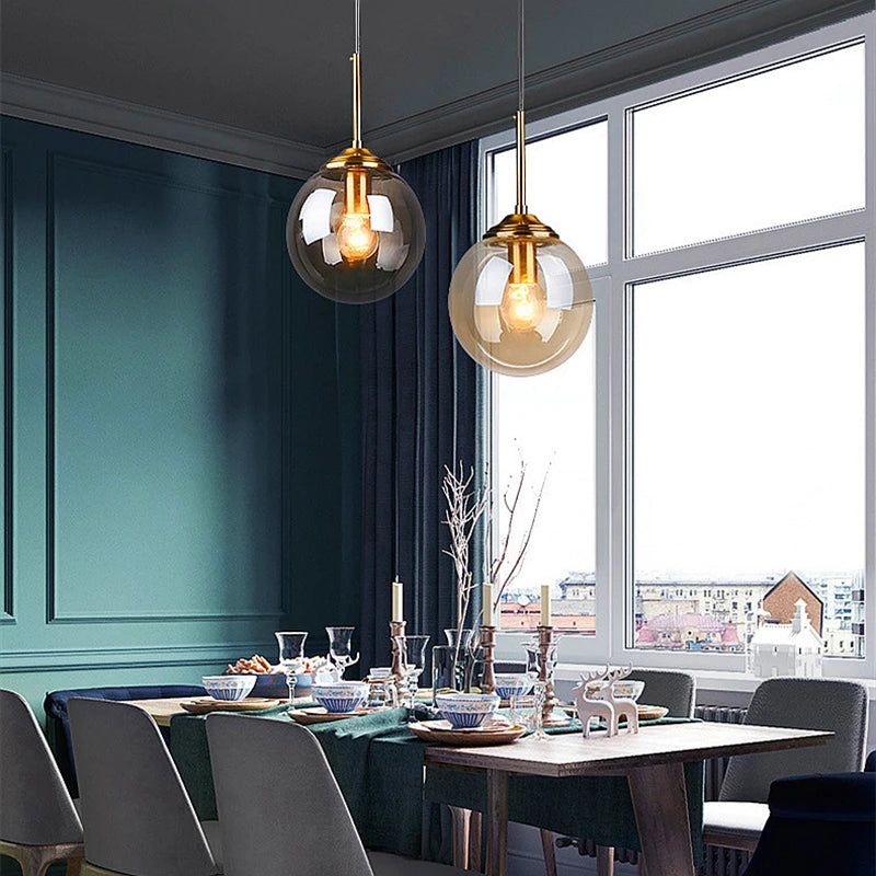 Aura Nordic Glass Pendant Light – Modern Minimalist Ceiling Fixture