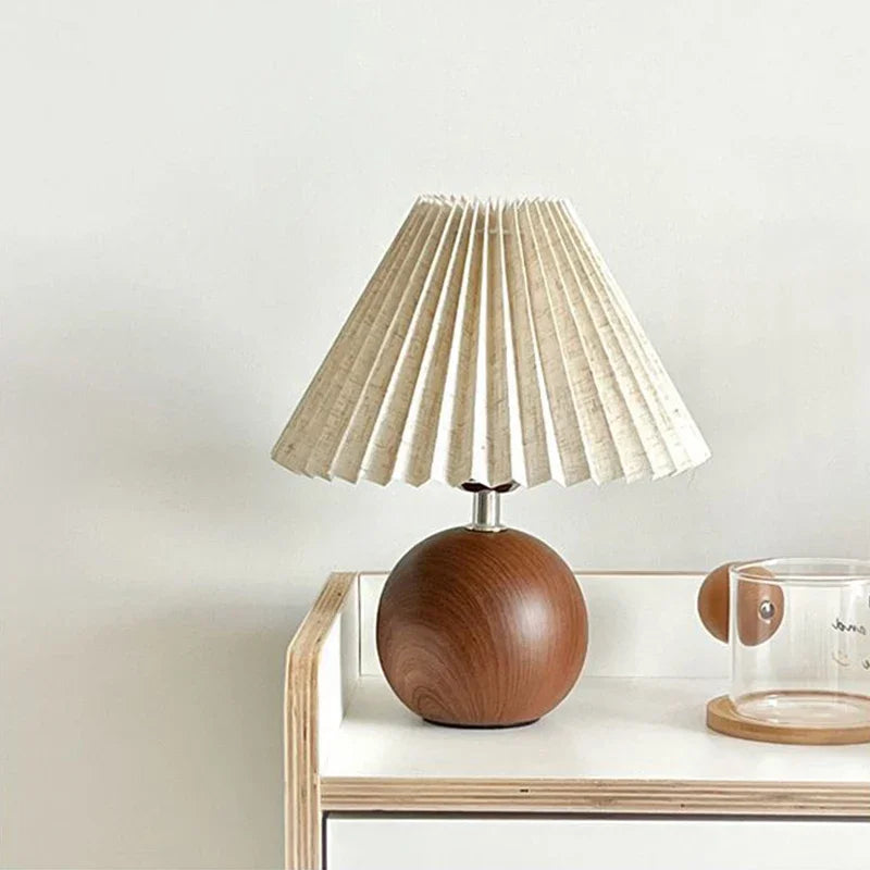 Aria Petal Fabric Table Lamp – Retro Wiggle Stem Nordic Bedside Night Light