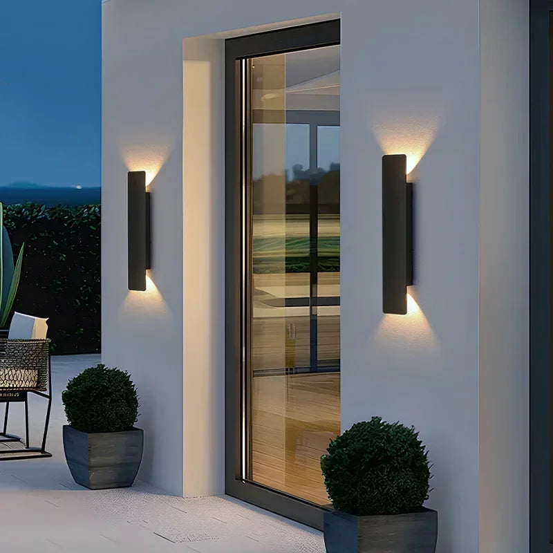 Apex Linear Waterproof Outdoor Wall Lamp – Modern Minimalist Exterior Strip Light