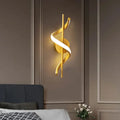 Lyra Modern Spiral Wall Sconce – Minimalist Twist Indoor Accent Lamp