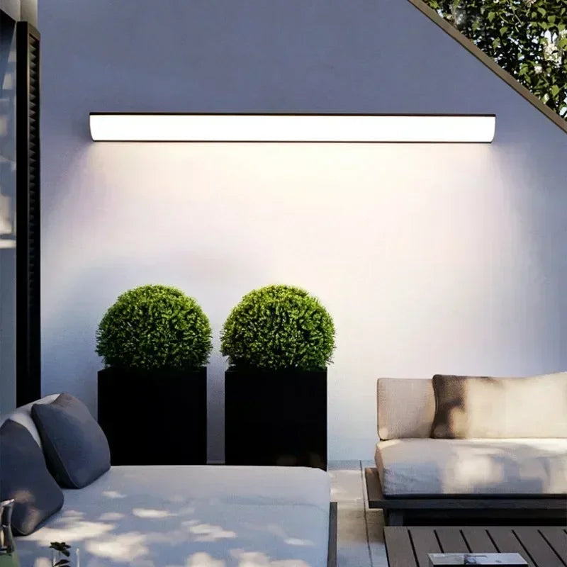 Aion Linear Sensor Outdoor Wall Lamp – Modern Minimalist Waterproof Exterior LED Light