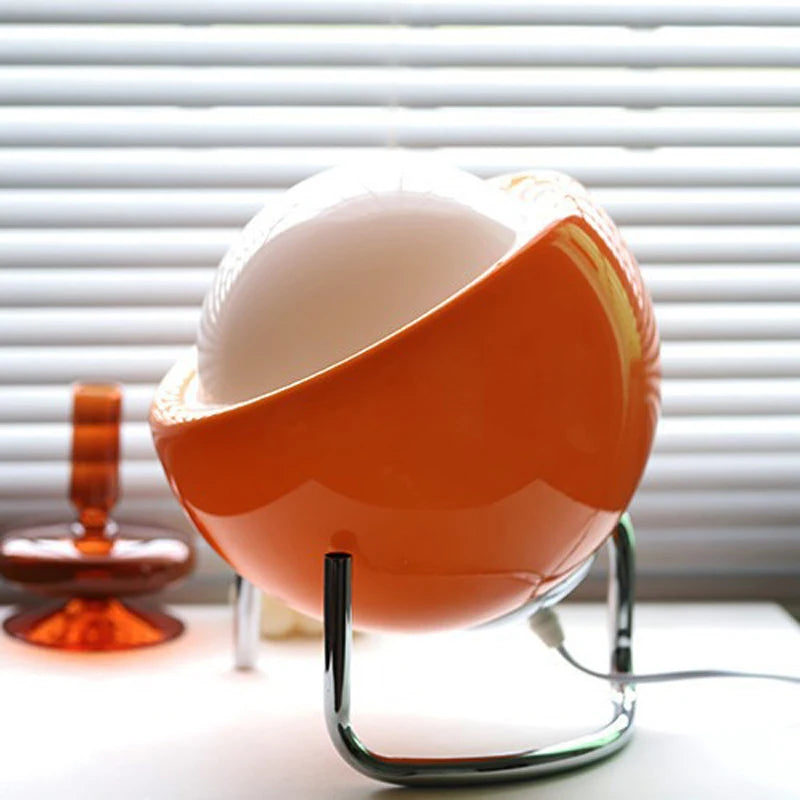 Aura Striped Glass Egg Table Lamp – Modern Hand-Blown Aesthetic LED Night Light