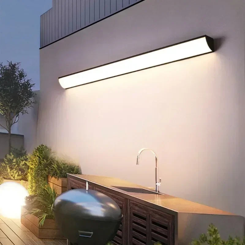 Aion Linear Sensor Outdoor Wall Lamp – Modern Minimalist Waterproof Exterior LED Light