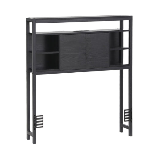 Storage Bedhead King Single Black - Built-In Charging Station Headboard - Lucendi Home