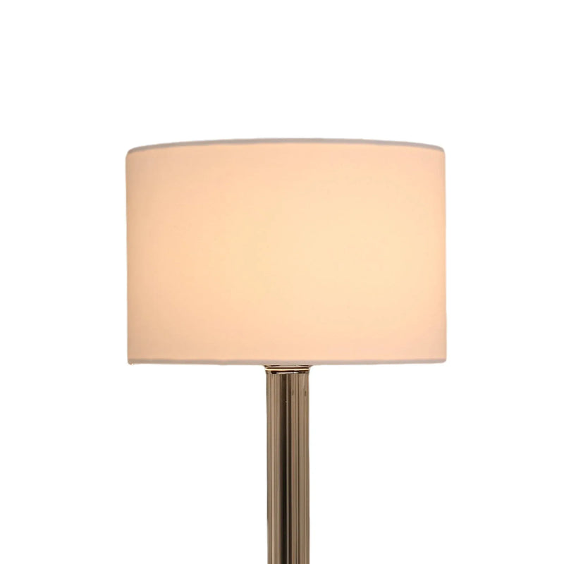 Cosima Table Lamp - Antique Silver Glass Rod Fabric Shade