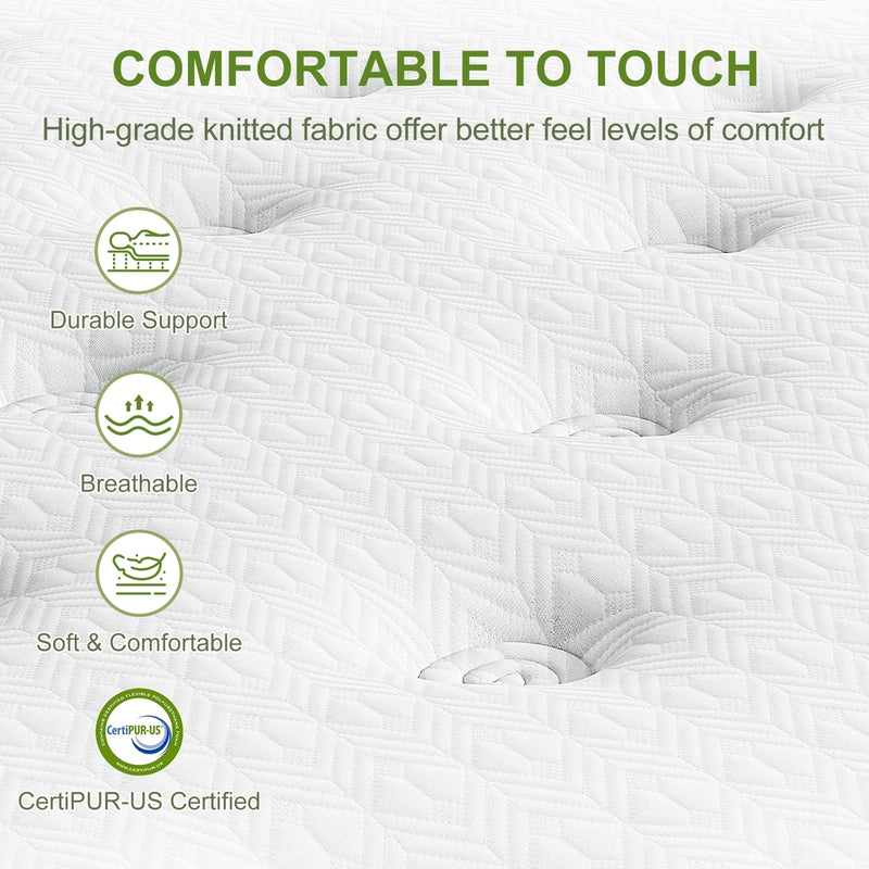 BedStory 34cm Single Latex Hybrid Mattress Medium Firm - 5 Zone Pocket Spring Bed for Pressure Relief Motion Isolation